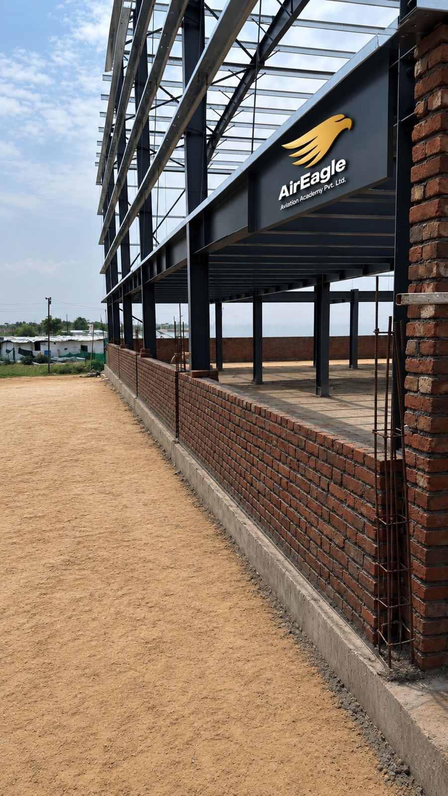 AirEagle Aviation Academy facility under construction in Jhunjhunu
